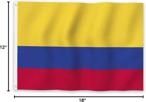 Vista 8 de YongFoto Bandera de Columbia de 1 x 1.5 pies, bandera nacional colombiana para celebraciones al aire libre, hogar, jardín, porche, fiesta, banderas