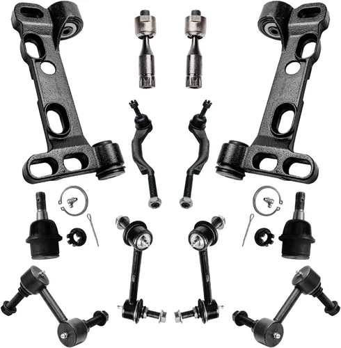 Vista 26 de Detroit Axle - Kit de extremo delantero para Hyundai Sonata XG350 XG300 Kia Optima, 2 brazos de control superiores con juntas de bola, 2 brazos