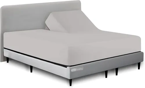 Vista 8 de SGI bedding Sábana bajera ajustable Queen Split Top de 28 pulgadas con cabezal flexible SOLO 100% algodón egipcio 1000 hilos Sábana bajera Flex Top
