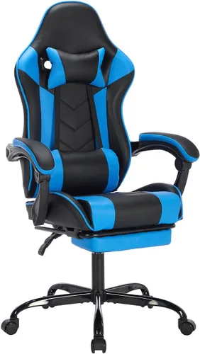 Vista 15 de Silla de escritorio para juegos para adultos, silla ergonómica para juegos Rosa + blanco