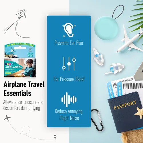 Vista 7 de Protección auditiva para niños + alivio de presión en avión