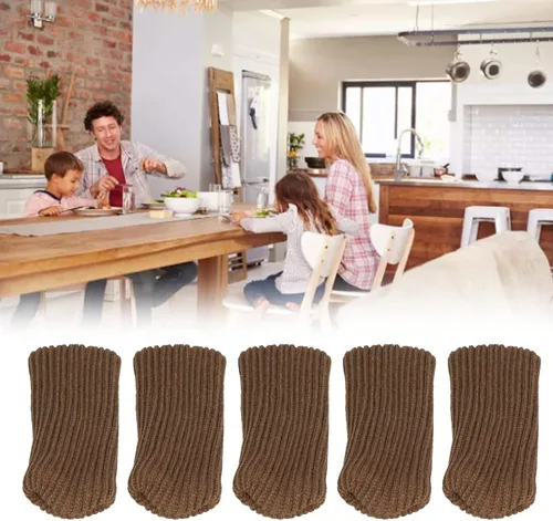 Vista 4 de LiebeWH 20 piezas de protectores de piso de punto, calcetines de muebles de doble grosor para patas de piso para escritorios