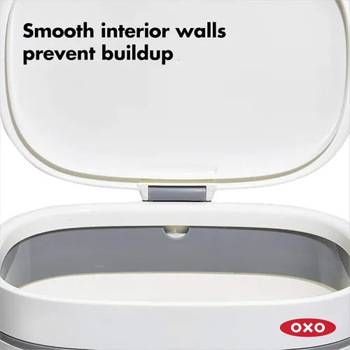 Vista 3 de OXO Good Grips - Contenedor de compost fácil de limpiar, color blanco, 1,75 galones (6,62 L)