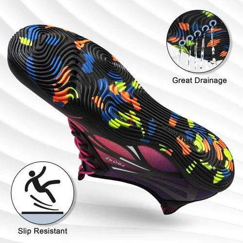 Vista 3 de ATHMILE Zapatos de agua para hombres y mujeres, zapatos de río para adultos, natación, playa, lago, piscina, calcetines acuáticos, de secado rápido