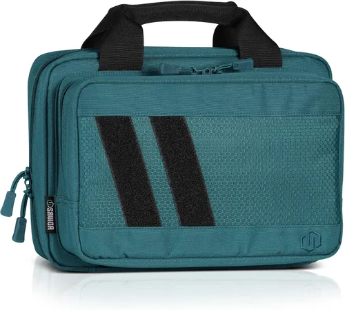 Vista 9 de Savior Equipment Specialist Series Tactical Double Scoped Handgun Firearm Case Pistol Bag For Outdoor Hunting Shooting Range, Lockable Compartment