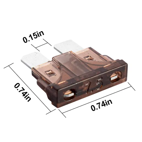 Vista 2 de Ameri 0D7178T para Generac Brown 7.5 Amp Tipo ATO Fusible Paquete de 2