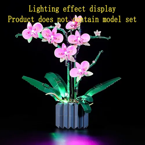 Vista 7 de GEAMENT - Kit de luces LED compatible con LEGO Orquídea, juego de iluminación para el modelo de construcción Creator 10311