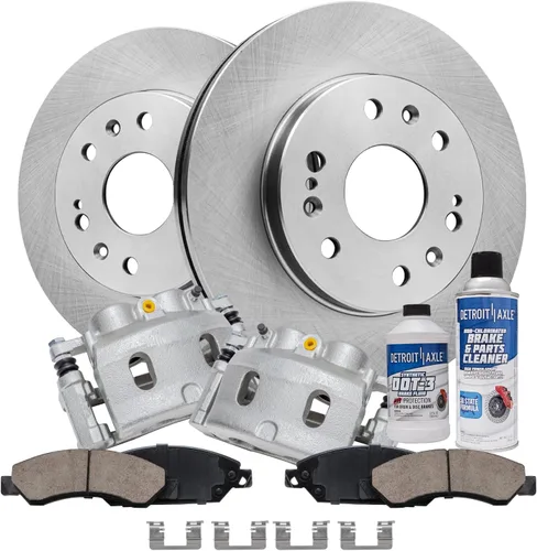Vista 91 de Detroit Axle - Rotores de freno para Jeep Compass 2015-2022 Renegade 2016-2022 Fiat 500X 2016-2022, 2018, 2019, 2020, 2021. Reemplazo de rotores