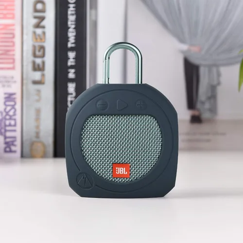 Vista 2 de Funda protectora de silicona para JBL Clip 3 Altavoz portátil impermeable (azul)