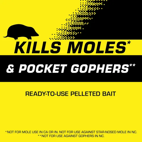Vista 2 de Tomcat Mole & Gopher Bait(a) - Cebo peleado, mata topos, 6 onzas (paquete de 12) Soluble en agua, fertilizante para flores, verduras, plantas
