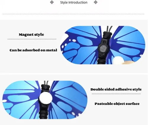 Vista 5 de 24 piezas de decoración de pared de mariposa, calcomanías de mariposa 3D para pared, decoración de mariposas magnéticas, calcomanías para dormitorio