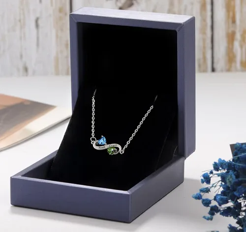 Vista 5 de DayOfShe - Pulsera de barra de nombre personalizada de acero inoxidable, grabado a medida, para parejas