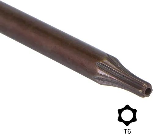 Vista 4 de uxcell T6 Anti manipulación Torx Star Key Bit Llave, forma de L 2.68 pulgadas brazo largo, acero S2 2 PC