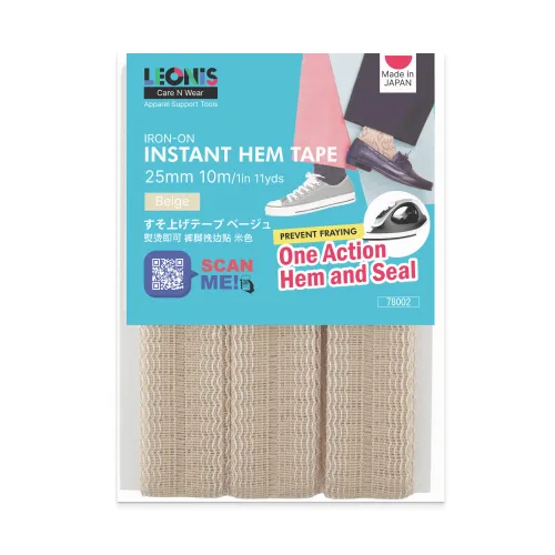 Vista 17 de LEONIS Cinta de dobladillo instantáneo termoadhesiva de 0.984 in x 16.4 ft (1 pulgada x 5.5 yardas), beige [ 78022 ]