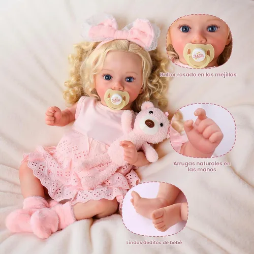 Vista 3 de BABESIDE Reborn Dolls - Muñeca realista de 20 pulgadas con accesorios para JUSS025IBWA-TC