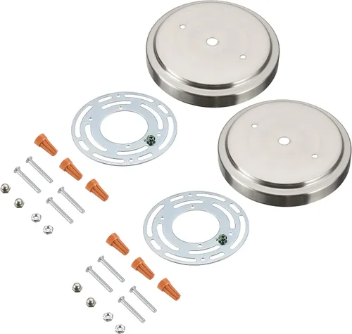 Vista 22 de Aspen Creative 21508-11 - Kit de lámpara de araña de transición y toldo con bucle para cuello, bronce aceitado, diámetro de 5-1/2 pulgadas, orificio