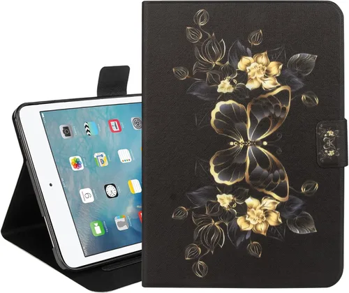 Vista 21 de Dteck Funda para iPad mini 5/4/3/2/1, elegante y ligera de cuero sintético tipo folio con cartera, funda inteligente
