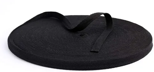 Vista 3 de Sowaka Cinta de sarga de algodón de 50 yardas de 3/8 pulgadas de ancho, cinta de sarga suave y natural en espiga para manualidades, proyectos