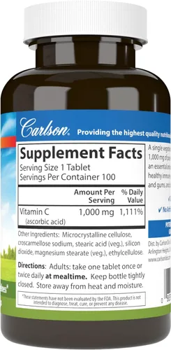Vista 2 de Carlson - Vitamina C 1,000 mg, 100