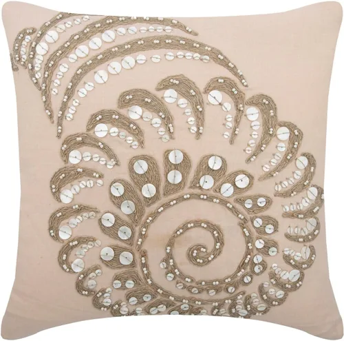 Vista 36 de HomeCentric Funda de almohada geométrica beige, 12 x 12 pulgadas, cuadrado de lino y algodón, círculos contemporáneos de Pascua, círculo de la vida