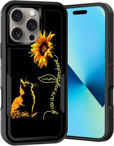 Vista 138 de Funda para iPhone Air, doble capa híbrida resistente resistente a prueba de golpes de policarbonato duro + funda protectora de silicona suave