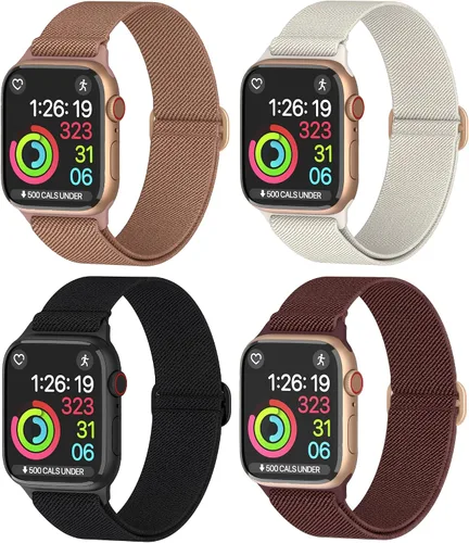 Vista 16 de Correas de nailon para Apple Watch unisex – iWatch 1/2/3/4/5/6/7/8/9/SE/Ultra 2 correas para 1.496 in/1.575 in/1.614 in/1.654 in/1.732 in/1.772