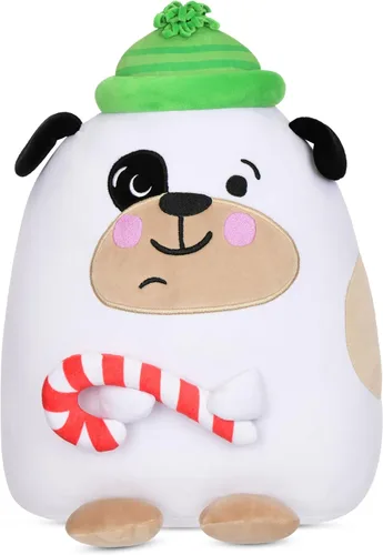 Vista 8 de iscream Mini almohada reversible en forma de calcetín con lentejuelas rojas y verdes y piel sintética de 10 pulgadas con cremallera Calcetín