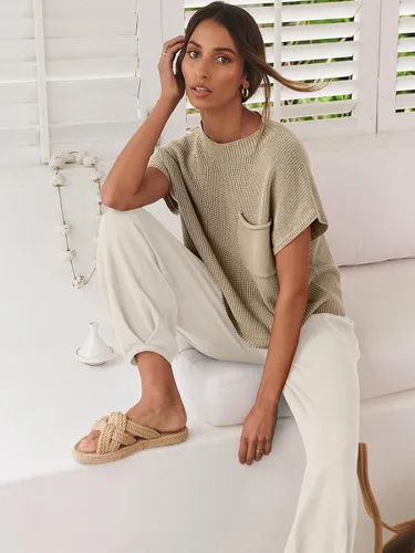Vista 3 de ANRABESS Conjunto de dos piezas para mujer, suéter de punto y pantalones de cintura alta