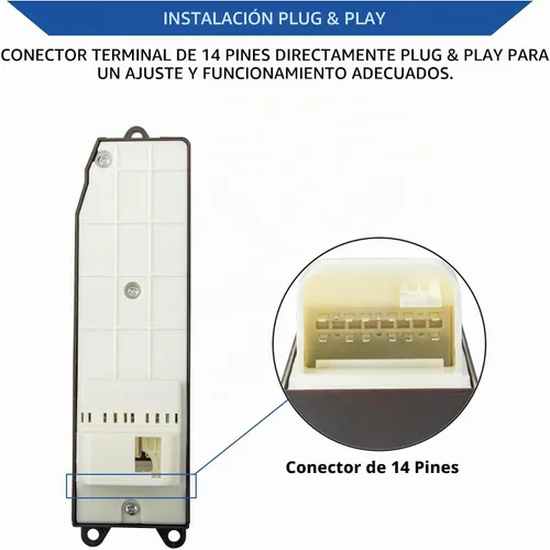 Vista 3 de Boteo de interruptor de ventana eléctrica Obaee y panel de interruptor de puerta, compatible con 2003 2004 2005 2006 2007 2008 Toyota Matrix