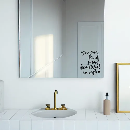 Vista 6 de 2 calcomanías de vinilo de autoafirmaciones de espejo, You Are Kind Enough, calcomanía de espejo de baño, calcomanía de afirmación, calcomanía