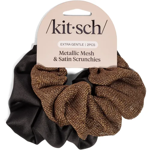 Vista 16 de Kitsch - Coleteros de satén para mujer, bandas para el cabello sin daños, cameo, 5 piezas Wake Up Frizz-Free, No Crease Hair Ties, Softer Than