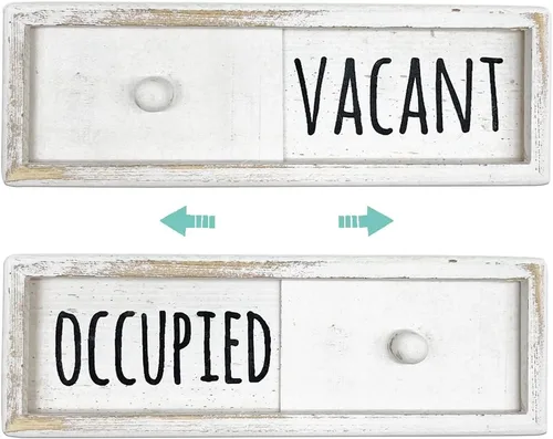 Vista 8 de WOJOGO Letrero de privacidad vacante ocupado – Letrero de privacidad para puerta de oficina en casa, baño, sala de conferencias, baño, indicadores