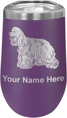 Vista 13 de LaserGram Vaso de vino de acero inoxidable de doble pared, grabado personalizado incluido (negro)
