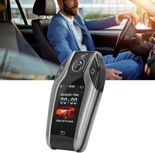 Vista 3 de Ymiko Universal TK800+ Llave inteligente con pantalla táctil LCD, llave remota sin llave para automóvil, control remoto para todos los botones