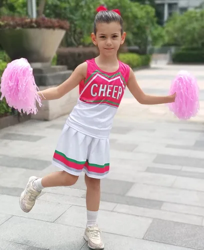 Vista 2 de KAKALVER cheerleader costume for girls cheerleader outfit for Halloween Dress Up Cheerleader Gifts