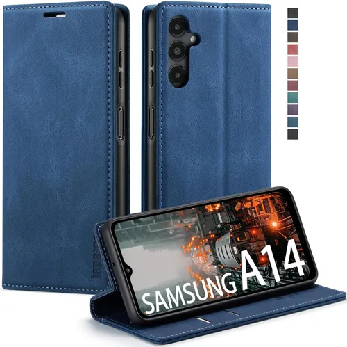 Vista 32 de Funda tipo cartera para Samsung Galaxy A12 con tarjetero [bloqueo RFID] atril magnético, funda de cuero con tapa para Samsung Galaxy A12 (negro)
