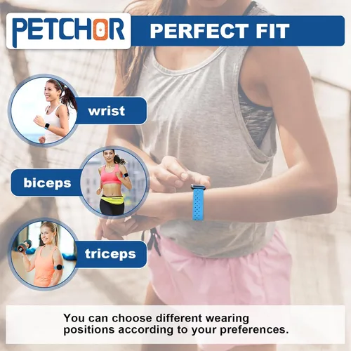 Vista 6 de 4 correas de repuesto para monitor de frecuencia cardíaca, correas suaves ajustables compatibles con OTF, Orange Theory Fitness, sensor