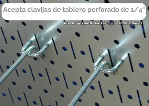 Vista 2 de Wall Control Pro-Grade Metal Pegboard Organizador Galvanizado Herramientas Junta Paneles con Accesorios Negros