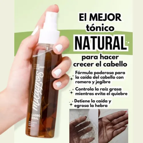 Vista 5 de Kit Milagro Herbal 3 pack Champú y acondicionador Milagro Herbal romero y jengibre 15.2oz + Tonico Milagro Herbal para cabellos Milagros Tónico