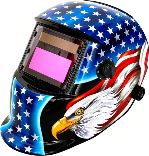 Vista 10 de Casco de soldadura con oscurecimiento automático: capucha solar de color verdadero BESTCLUB con rango de sombra ajustable 4/9-13 para máscara