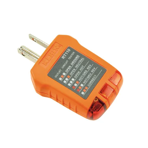 Vista 3 de Klein Tools RT110 - Probador de enchufes, probador de receptáculo eléctrico AC para enchufes norteamericanos