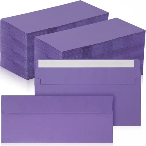 Vista 16 de Jutom 500 sobres de papel kraft tamaño carta a granel #10 Negocios fuertes sellados 4-1/8 x 9-1/2 pulgadas, con solapa, sobres de correo imprimibles