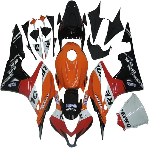Vista 10 de Carenado negro brillante para Honda 2007 2008 CBR600RR CBR 600RR nueva inyección ABS plásticos cuerpo kit cuerpo trabajo 07 08