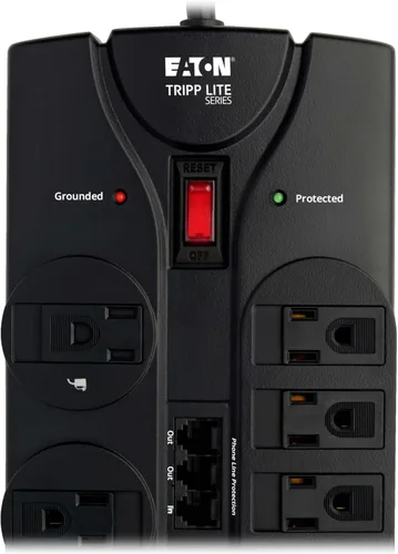 Vista 9 de Tripp Lite HDMI sobre kit para placas de pared extensoras dobles Cat5/Cat6, transmisor y receptor 2 12 enchufes + TEL/TV Negro