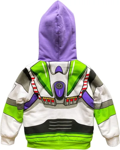 Vista 2 de Toy Story Buzz Lightyear - Sudadera con capucha de vellón Sherpa para niños pequeños