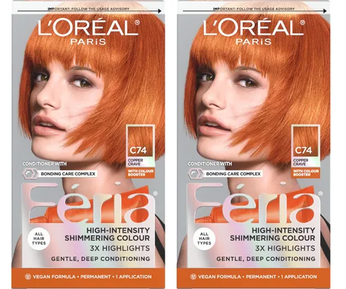 Vista 45 de L'Oreal Paris Feria - Tinte permanente brillante multifacético para el cabello, tinte de alta intensidad para reflejos 3X, 10 negro azabache