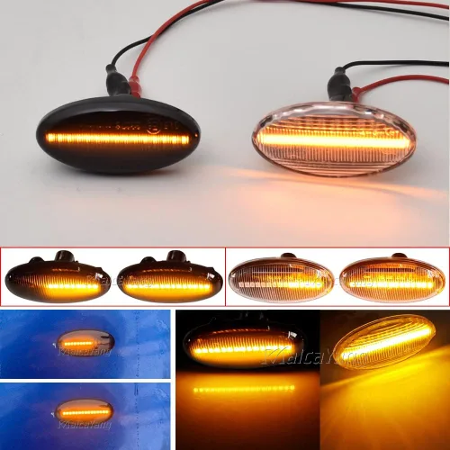 Vista 4 de Luz intermitente LED intermitente secuencial dinámica compatible con Mazda 2 2011-2014/Mazda 3 2004-2011/Mazda 5 2006-2010/Mazda MPV 2004-2006