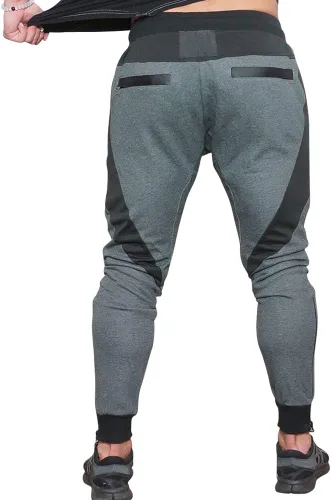 Vista 3 de MECH-ENG Pantalones deportivos de entrenamiento para hombre, para culturismo, gimnasio, pantalones deportivos casuales de fitness
