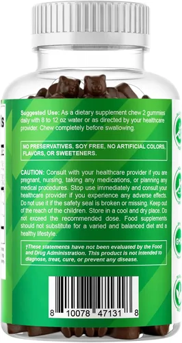 Vista 8 de Vitamatic Gomitas de musgo marino irlandés con vejiga y raíz de bardana, suplemento de extracto botánico, vegano, sin OMG, 60 unidades, paquete de 2