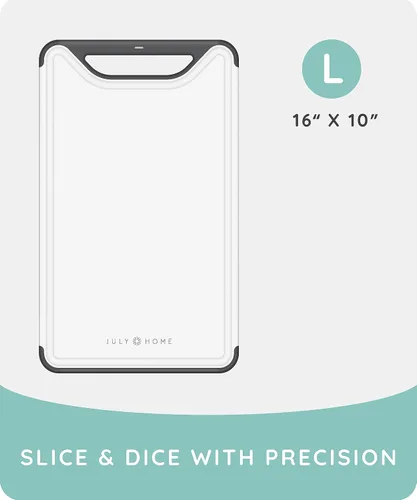 Vista 2 de Serveware Accessories Tablas de cortar para cocina, tabla de cortar de plástico, tabla de cortar apta para lavavajillas con ranuras para jugos